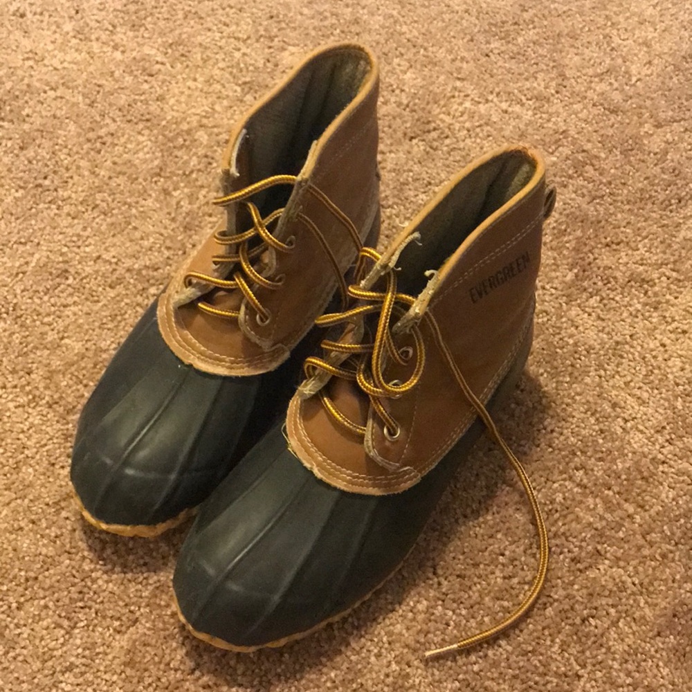Vintage Evergreen Duck Boots